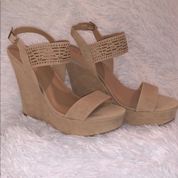 Call It Spring Shoes - Tan Tribal Wedges, Call it Spring